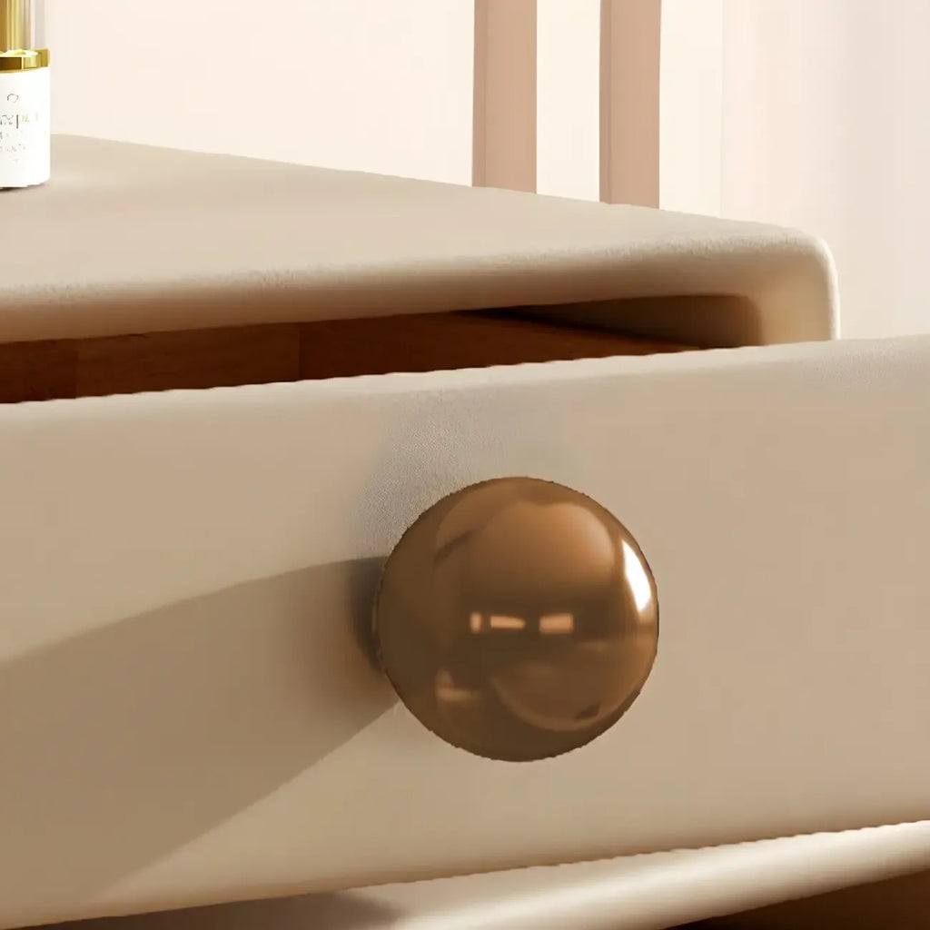 Table de chevet étroite en similicuir avec tiroir pivotant pour chambre à coucher