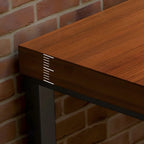 Table de bar rectangulaire longue en bois brun