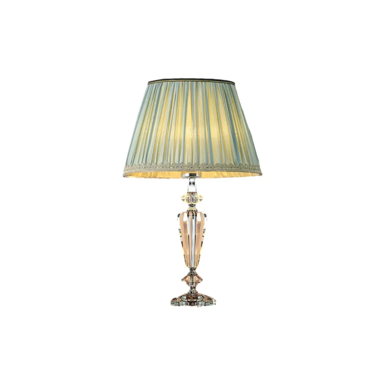 Lampe de table géométrique multicolore en cristal pour éclairage de chevet