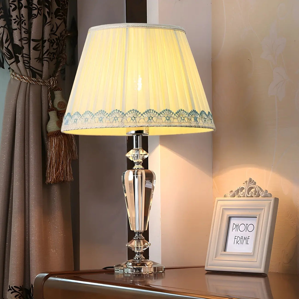 Lampe de table géométrique multicolore en cristal pour éclairage de chevet