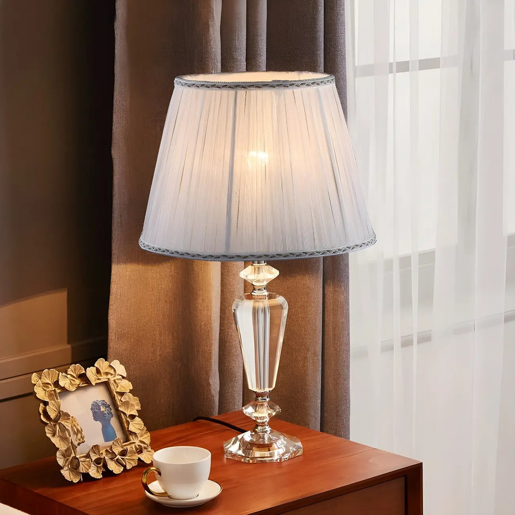 Lampe de table géométrique multicolore en cristal pour éclairage de chevet