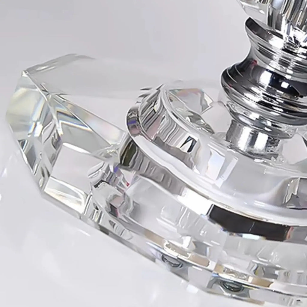 Lampe de table géométrique multicolore en cristal pour éclairage de chevet