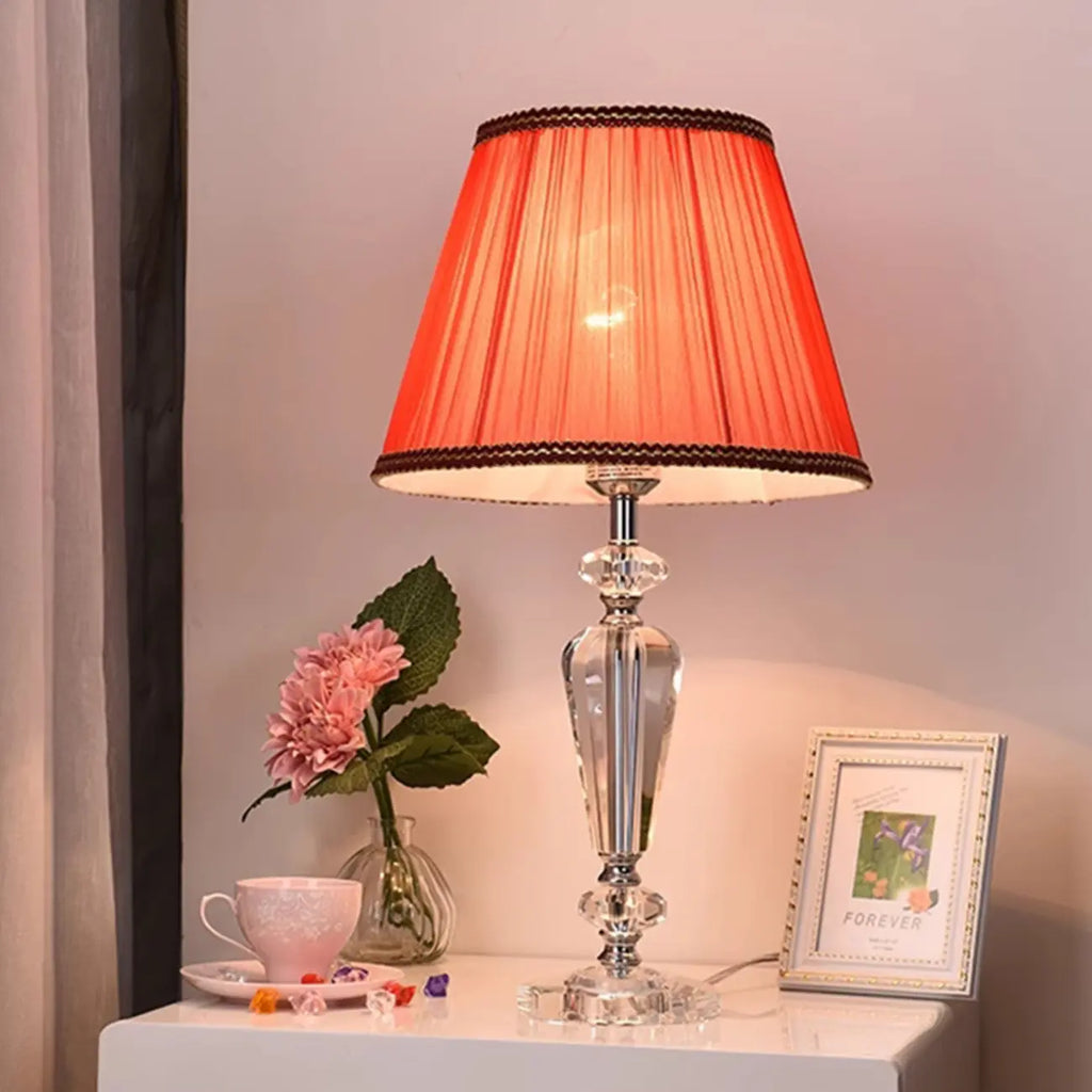 Lampe de table géométrique multicolore en cristal pour éclairage de chevet