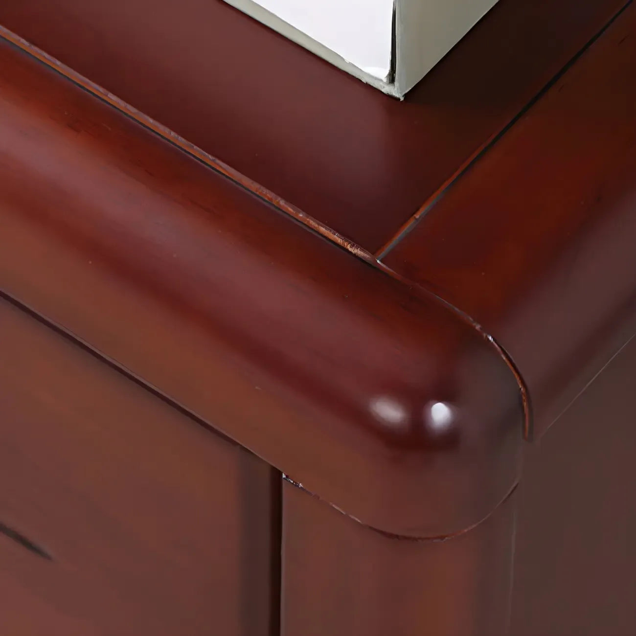 Table de chevet étroite à 2 tiroirs en bois noir pour chambre à coucher