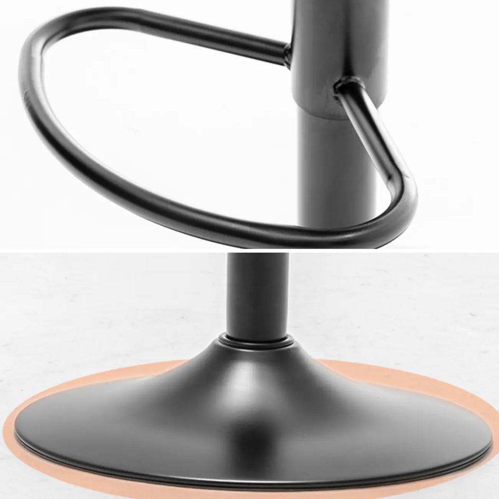 Tabourets de bar pivotants contemporains en cuir avec accoudoirs