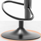 Tabourets de bar pivotants contemporains en cuir avec accoudoirs