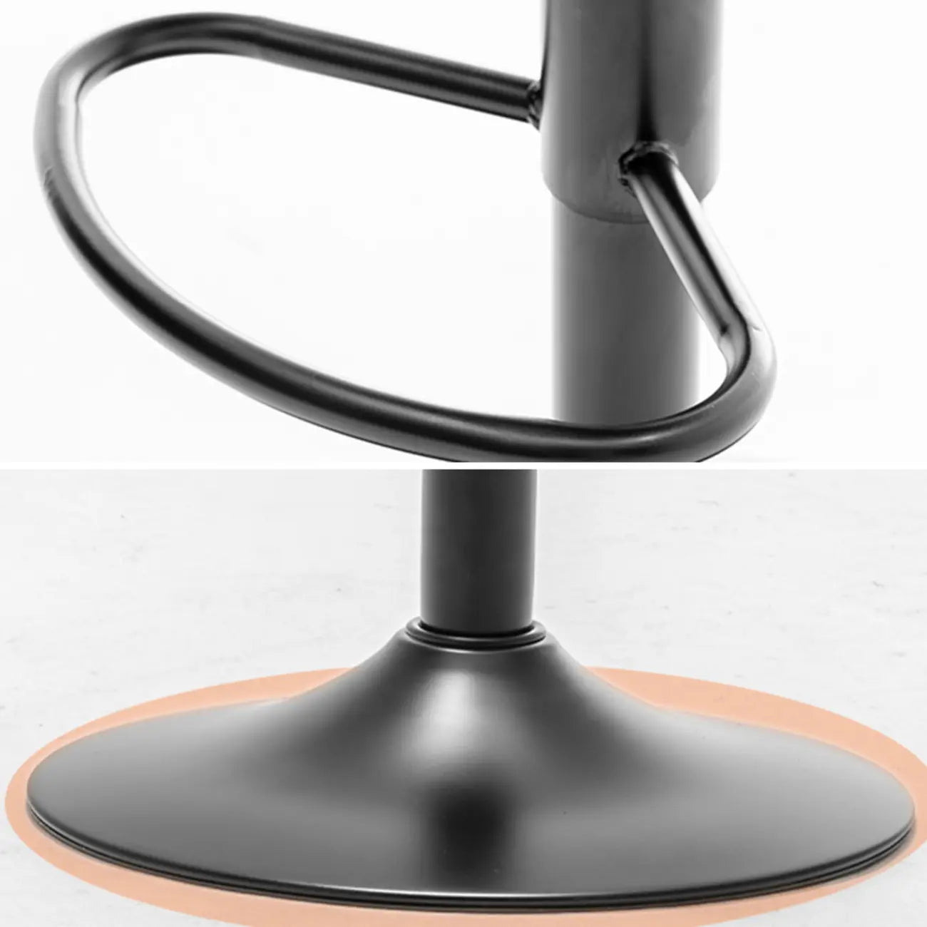Tabourets de bar pivotants contemporains en cuir avec accoudoirs