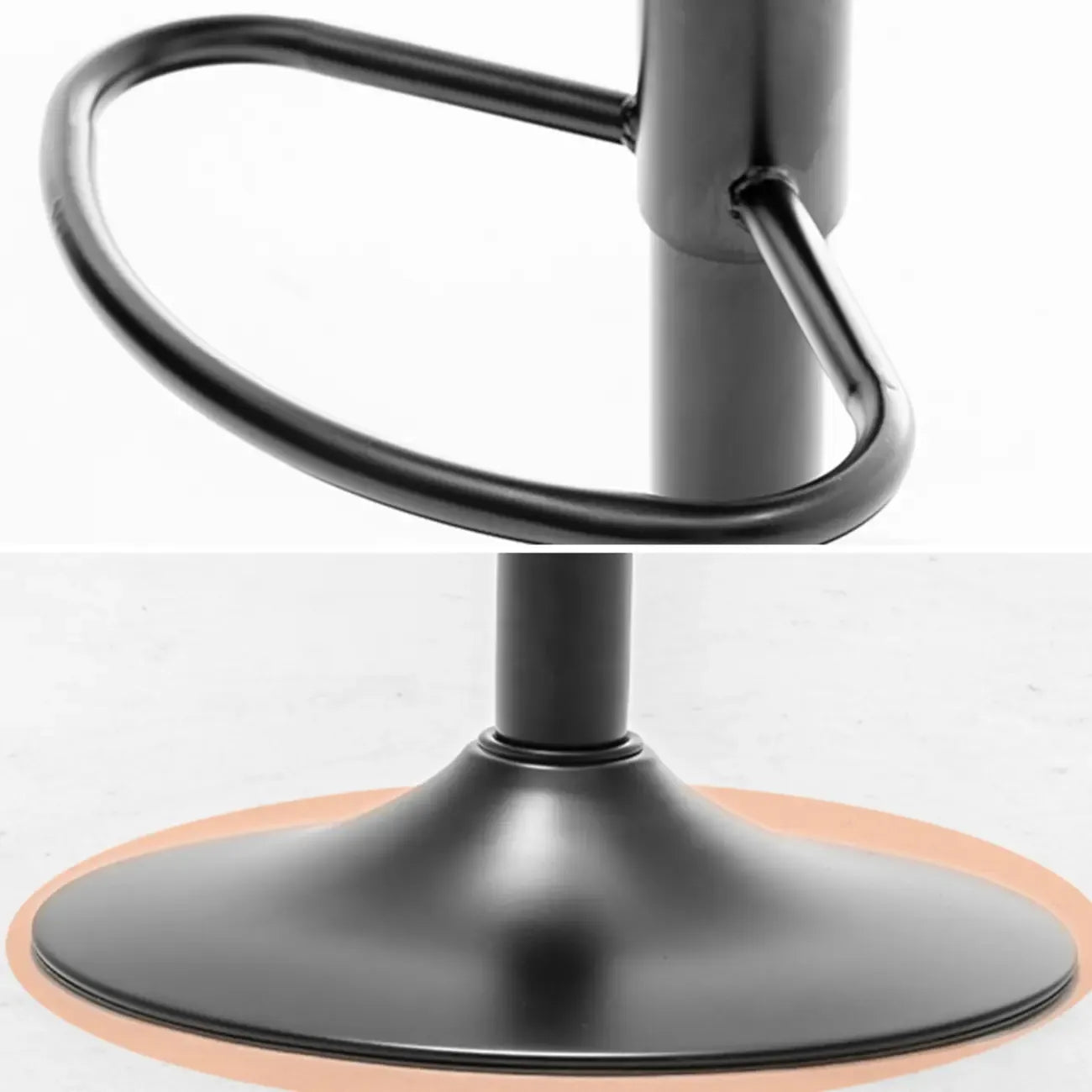 Tabourets de bar pivotants contemporains en cuir avec accoudoirs