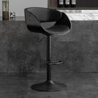 Tabourets de bar pivotants contemporains en cuir avec accoudoirs