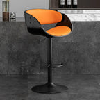 Tabourets de bar pivotants contemporains en cuir avec accoudoirs
