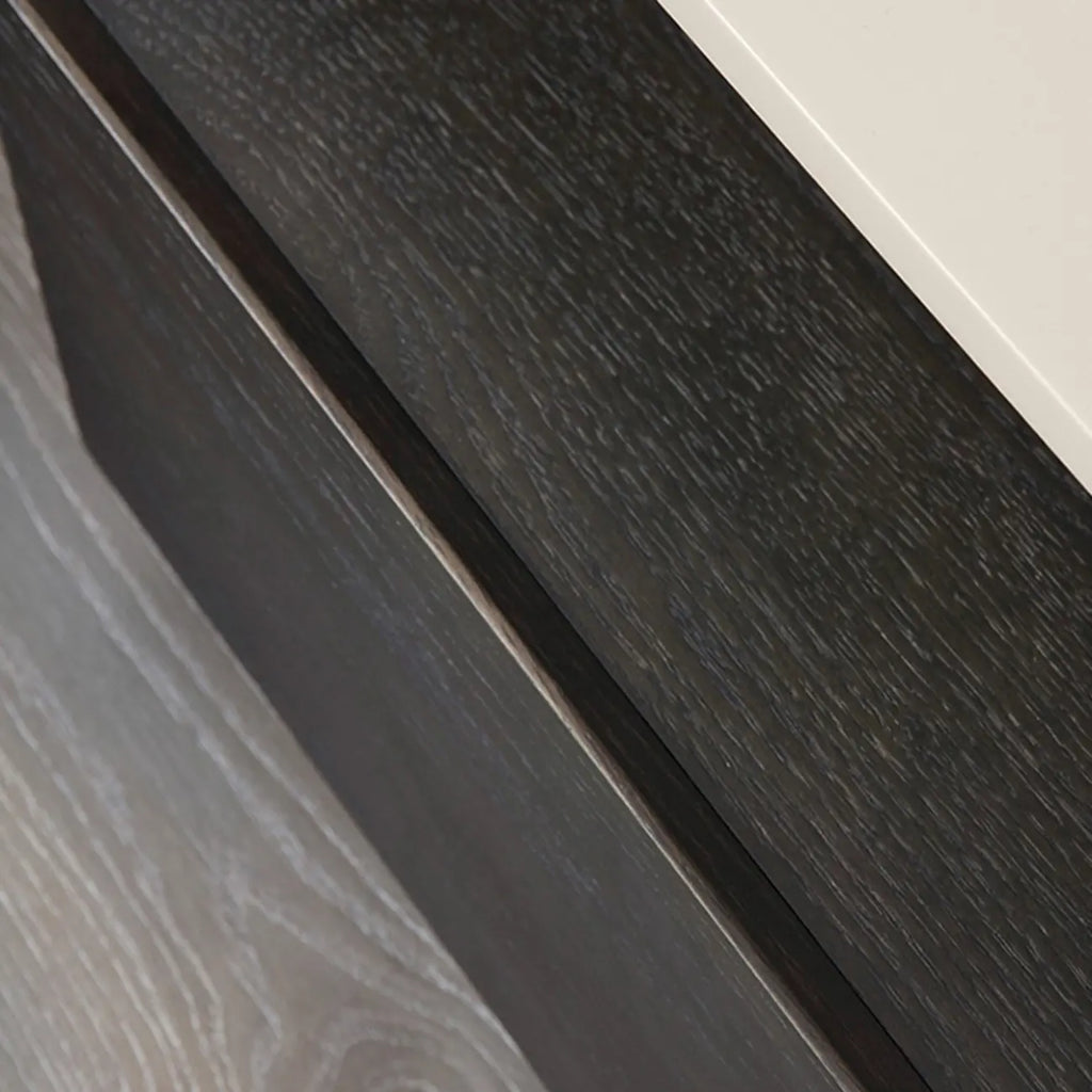 Table de chevet élégante en bois composite avec étagère et tiroir