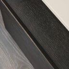 Table de chevet élégante en bois composite avec étagère et tiroir
