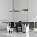 Suspension LED moderne noire à intensité variable pour îlot de cuisine