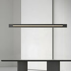 Suspension LED moderne noire à intensité variable pour îlot de cuisine