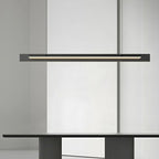 Suspension LED moderne noire à intensité variable pour îlot de cuisine