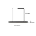 Suspension LED moderne noire à intensité variable pour îlot de cuisine