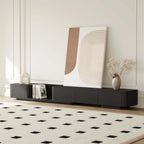 Meuble TV extensible moderne en bois blanc avec tiroirs