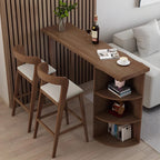 Tables de bar modernes à trois étagères en pin brun pour la maison