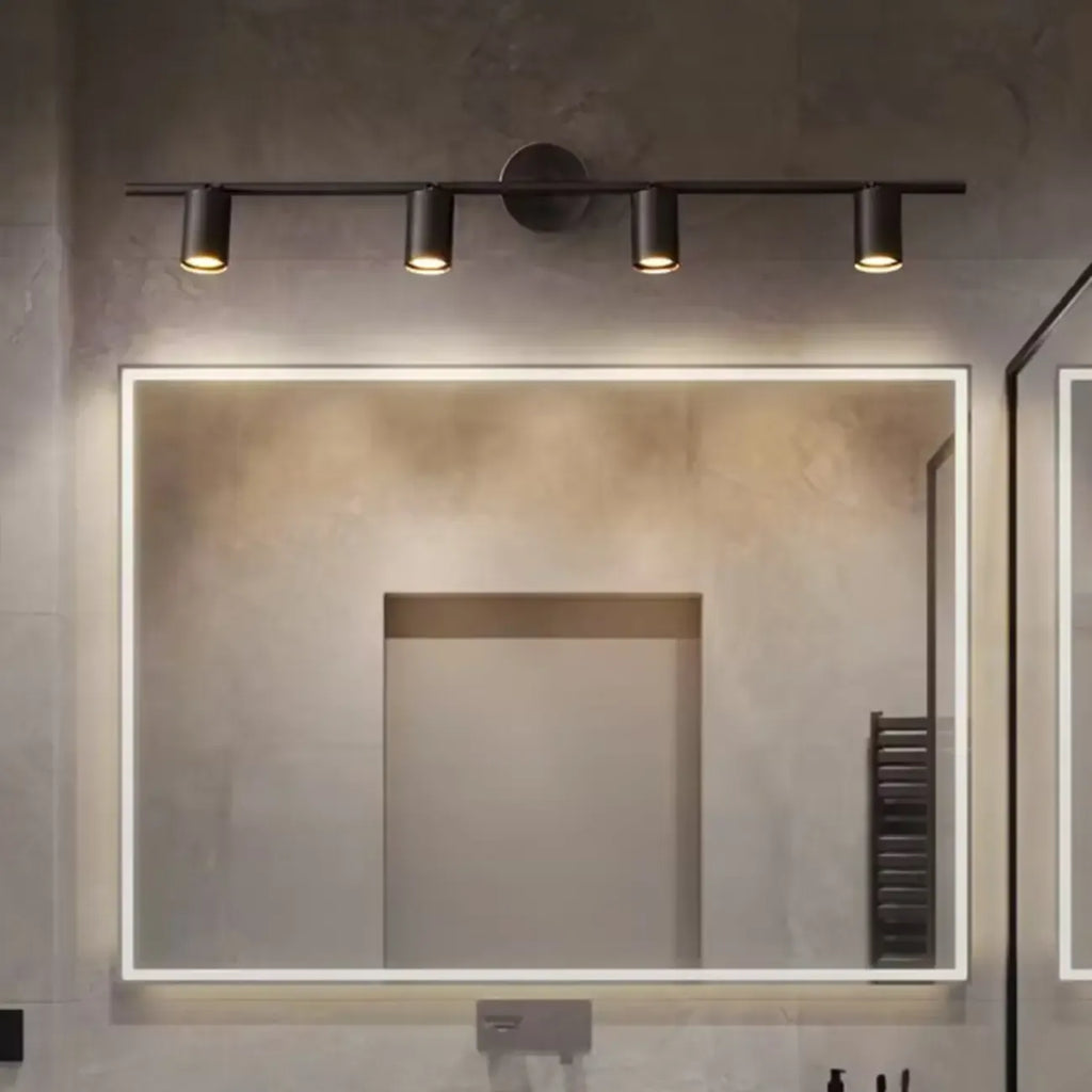 Appliques murales cylindriques minimalistes à LED réglables pour salle de bain