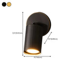 Appliques murales cylindriques minimalistes à LED réglables pour salle de bain