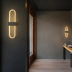 Applique murale ovale classique à LED pour salle de bain, avec support mural.