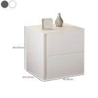 Table de chevet minimaliste à 2 tiroirs en bois blanc pur