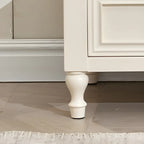 Table de chevet élégante en bois blanc avec tiroir et rangement ouvert