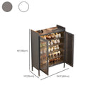 Armoire à chaussures élégante en métal gris avec serrure à code pour entrée
