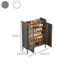 Armoire à chaussures élégante en métal gris avec serrure à code pour entrée