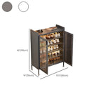 Armoire à chaussures élégante en métal gris avec serrure à code pour entrée