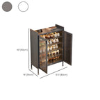 Armoire à chaussures élégante en métal gris avec serrure à code pour entrée