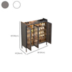 Armoire à chaussures élégante en métal gris avec serrure à code pour entrée