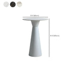 Élégante table de bar ronde sur piédestal en marbre blanc