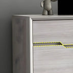 Meuble à chaussures contemporain en bois gris avec étagère inférieure