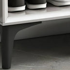 Meuble à chaussures contemporain en bois gris avec étagère inférieure