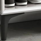 Meuble à chaussures contemporain en bois gris avec étagère inférieure