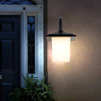 Mini applique murale d'extérieur moderne à LED, abat-jour carré en plastique