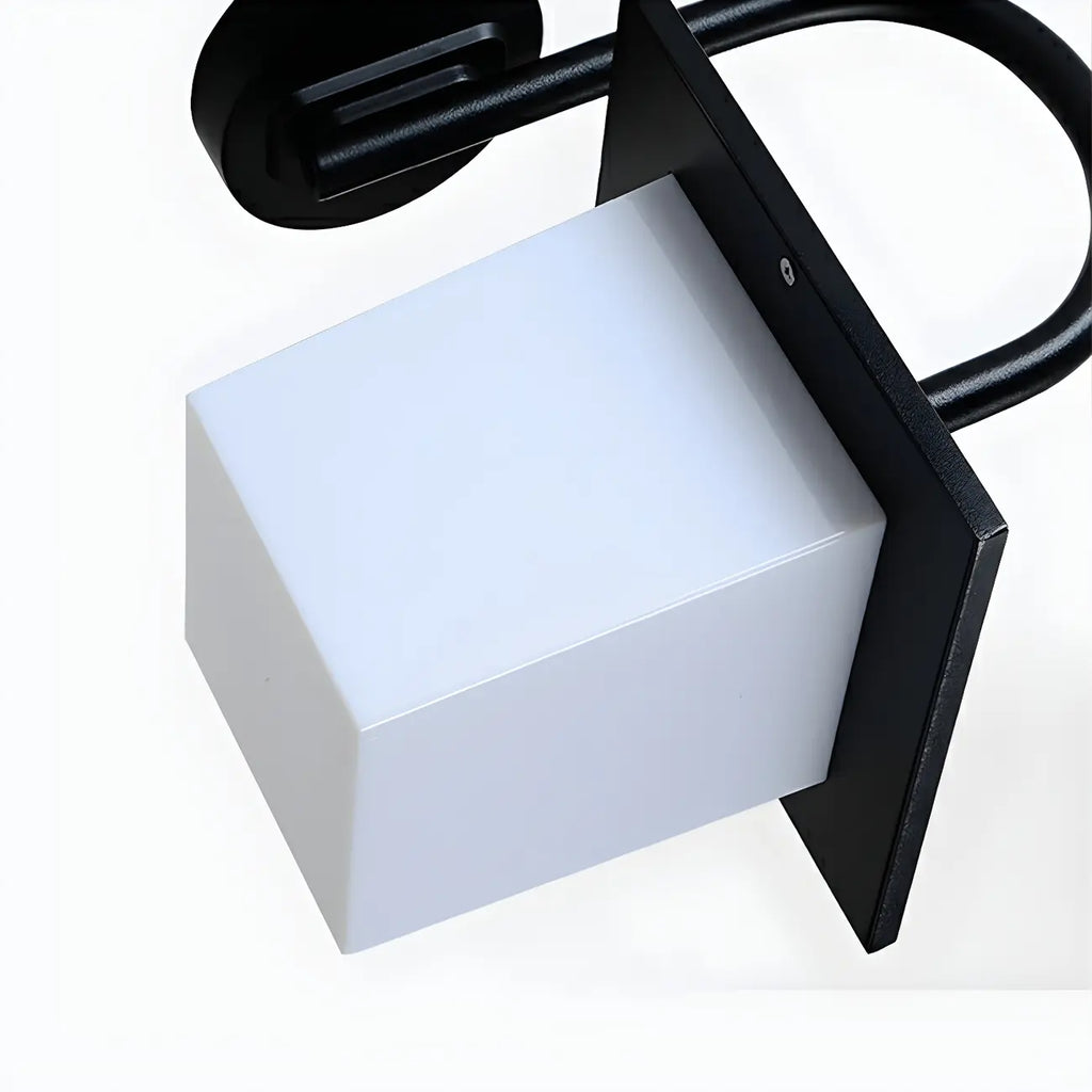 Mini applique murale d'extérieur moderne à LED, abat-jour carré en plastique