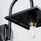 Mini applique murale d'extérieur moderne à LED, abat-jour carré en plastique