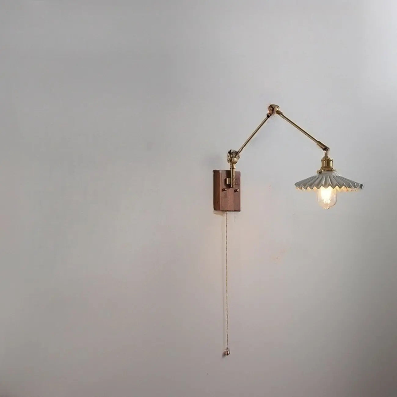 Lampada da parete vintage a braccio oscillante a soffietto per camera da letto moderna