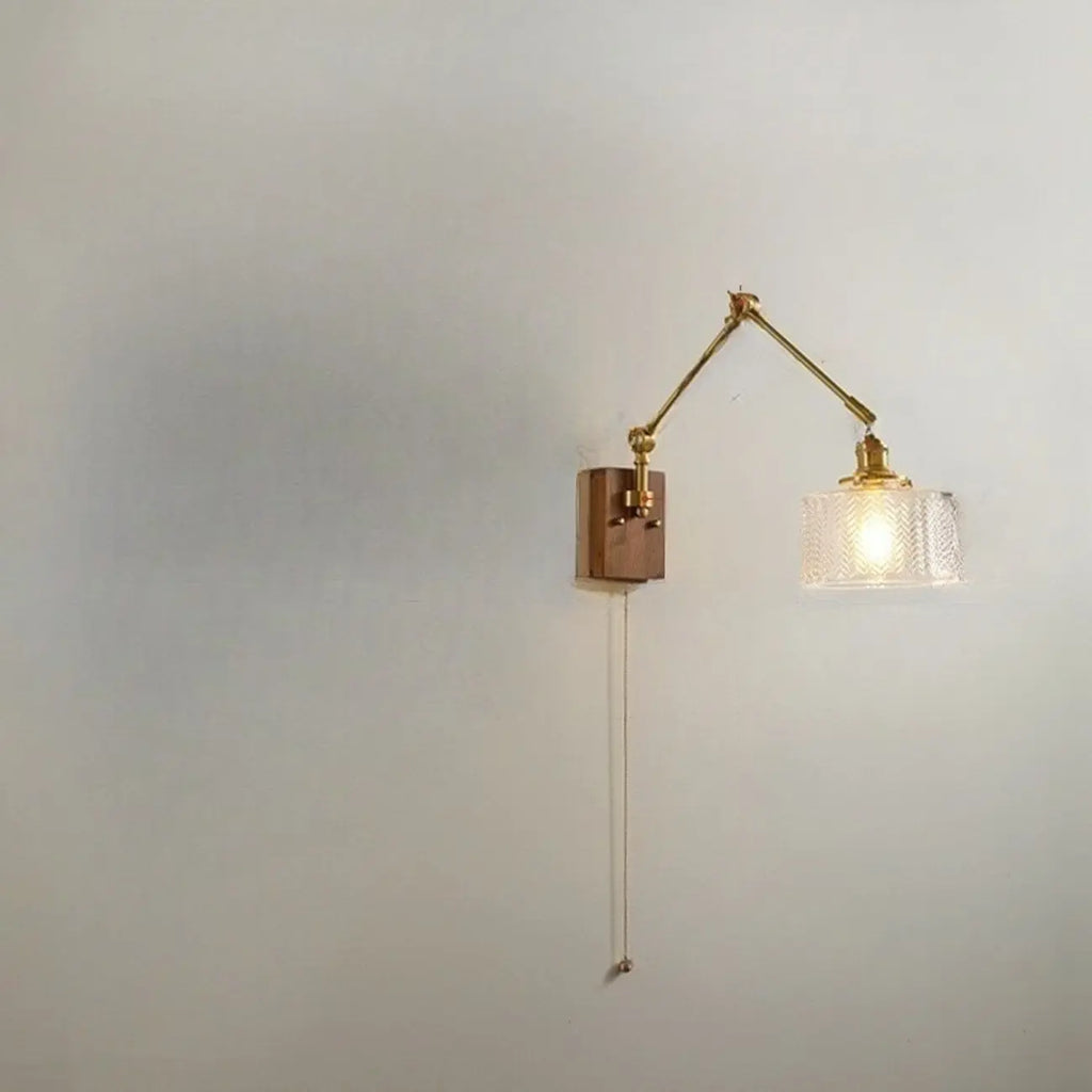 Lampada da parete vintage a braccio oscillante a soffietto per camera da letto moderna