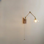 Lampada da parete vintage a braccio oscillante a soffietto per camera da letto moderna