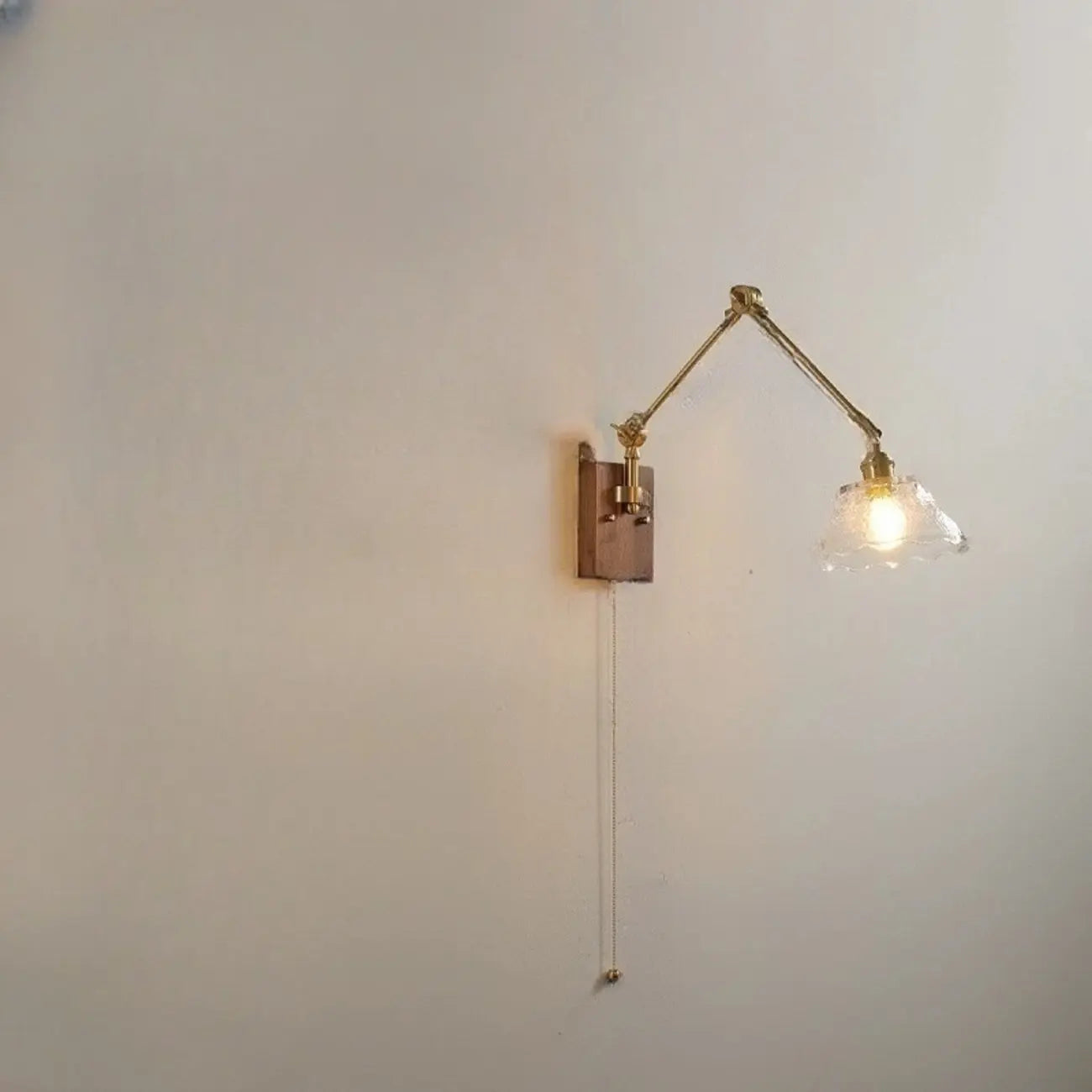 Lampada da parete vintage a braccio oscillante a soffietto per camera da letto moderna