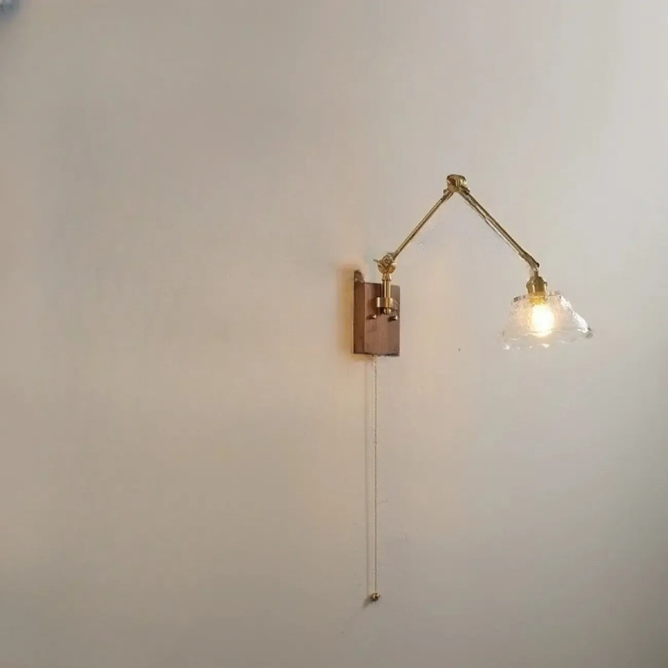Lampada da parete vintage a braccio oscillante a soffietto per camera da letto moderna
