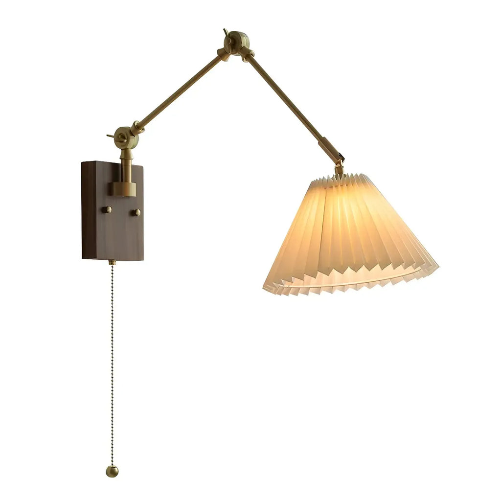 Lampada da parete vintage a braccio oscillante a soffietto per camera da letto moderna