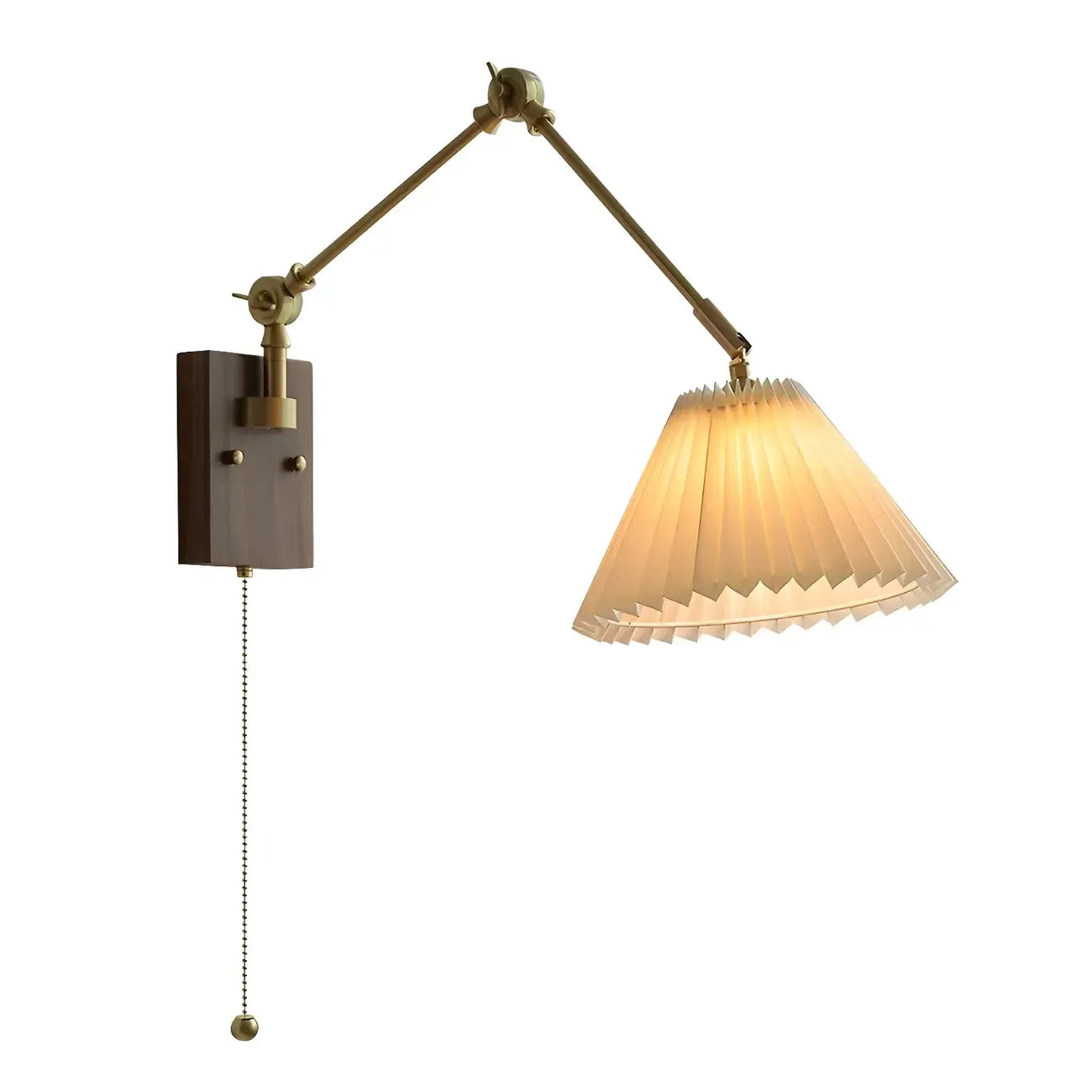Lampada da parete vintage a braccio oscillante a soffietto per camera da letto moderna
