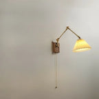 Lampada da parete vintage a braccio oscillante a soffietto per camera da letto moderna