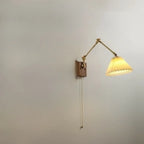 Lampada da parete vintage a braccio oscillante a soffietto per camera da letto moderna