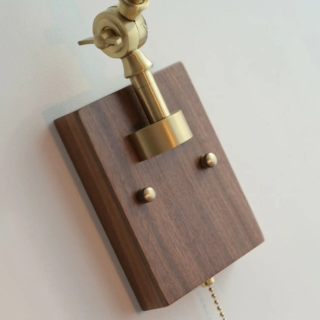 Lampada da parete vintage a braccio oscillante a soffietto per camera da letto moderna