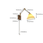 Lampada da parete vintage a braccio oscillante a soffietto per camera da letto moderna